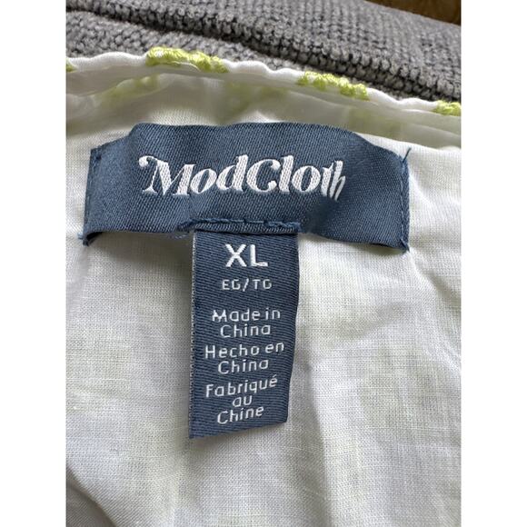 Modcloth Darling For The Prairie Sleeveless Peplum Tank Top White Women's XL NWT - Picture 7 of 12